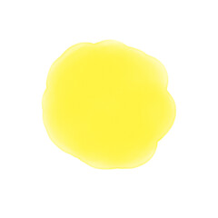yellow spot of paint, imitation of watercolor. Transparent spot, frame, paint texture