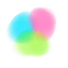 Multicolored paint spots. Imitation of watercolor, transparent texture