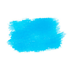 A blue spot, imitation of a transparent watercolor. Oval translucent paint spot