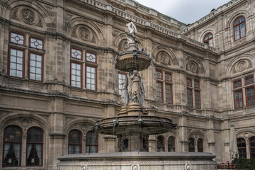 Opera Fountain (Opernbrunnen) at Vienna State Opera (Wiener Staatsoper) - Vienna, Austria