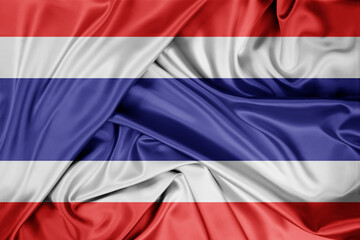 National flag of Thailand hoisted outdoors. Thailand Day Celebration
