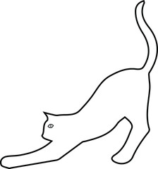 animal coloring page with  cat ,Coloring book page with floral pattern cat  ,Cat sitting  stylized, vector, illustration,  hand drawn.   t-shirt design 