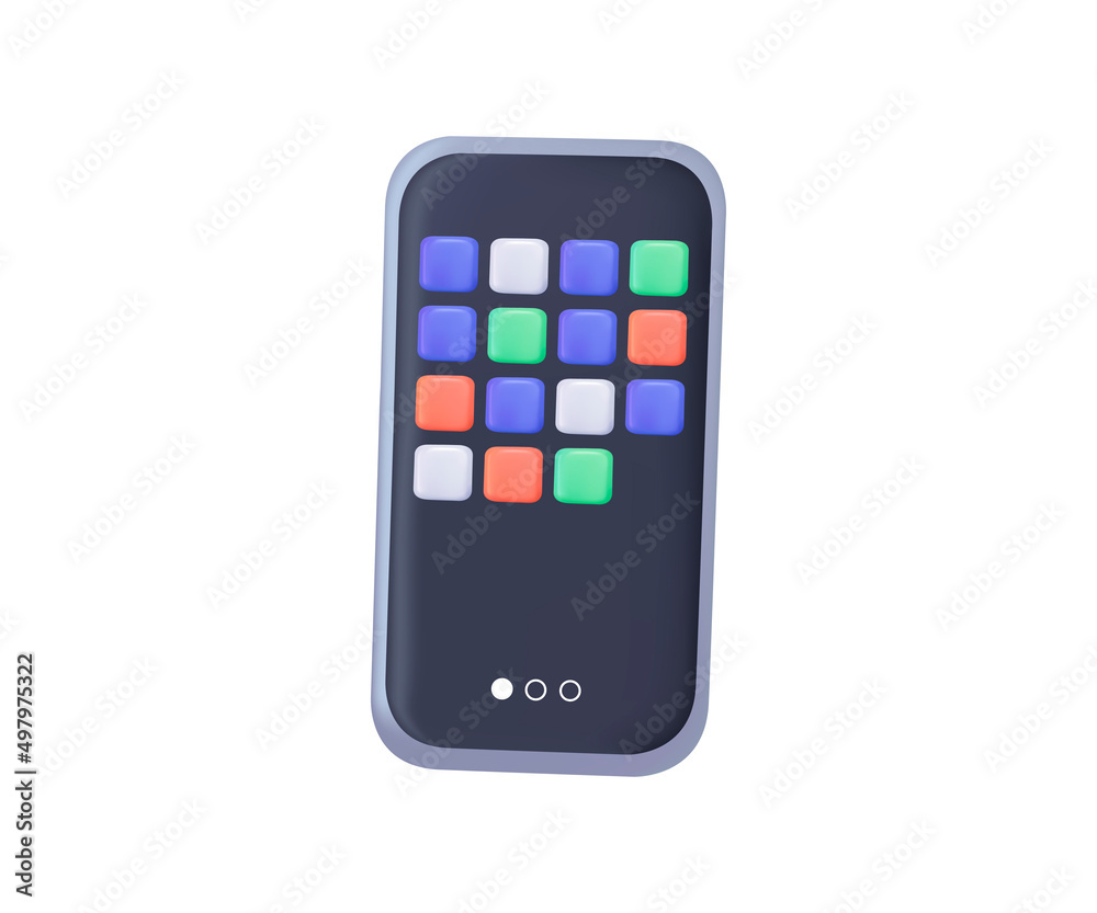 Poster mobile or smartphone device with application buttons.mobile app development, application building, u