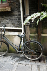 Fototapeta na wymiar bicycles in the street