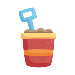 beach sandbucket with shovel