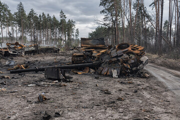 The tank was destroyed by MANPADS. Russian-Ukrainian war (concept of war)