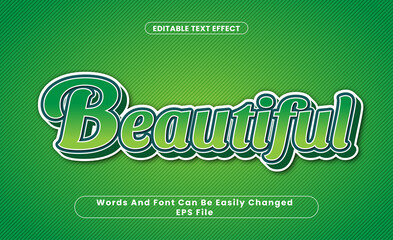 Beautiful, Editable Text Effect, Word and Font Can Be Change