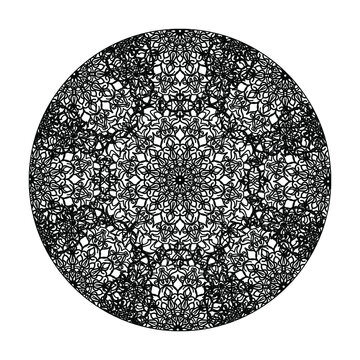 Hand drawn mandala. decoration in ethnic oriental  doodle ornament.