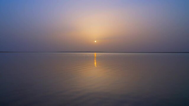 sunset with reflection