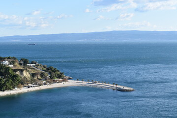 Beach in Split, view from Marijan