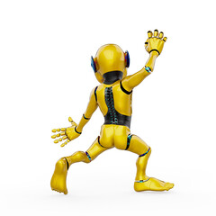 cyber monkey in action rear view