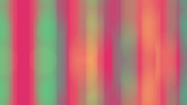 Pink orange green striped gradient background. Colorful sliding animation. Blurred multicolor presentation template. Dancehall and reggae party club promo. Bright layout for motion graphics design