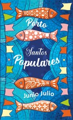 Santos Populares Portugal Event poster sardines