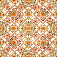 Beautiful seamless pattern handmade ikat art. folk embroidery and Mexican style. Aztec geometric art ornament print. photo  mandalas pattern and Background concept.