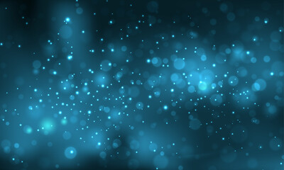 Naklejka premium Blue light bokeh blurred background