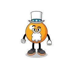 Illustration of ping pong ball cartoon with i want you gesture