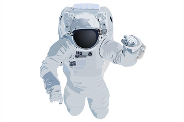 Astronaut in a light spacesuit and helmet, realism. © Artsiom P