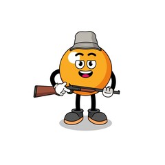 Fototapeta premium Cartoon Illustration of ping pong ball hunter