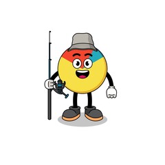 Obraz premium Mascot Illustration of chart fisherman