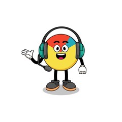 Obraz premium Mascot Illustration of chart as a customer services