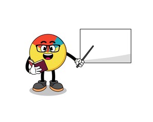 Mascot cartoon of chart teacher