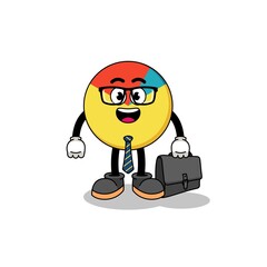 chart mascot as a businessman