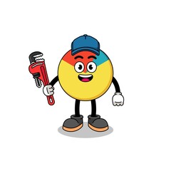 Obraz premium chart illustration cartoon as a plumber