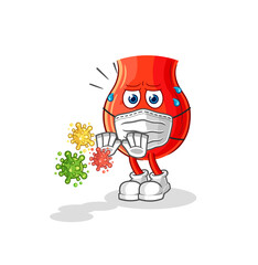 uvula refuse viruses cartoon. cartoon mascot vector