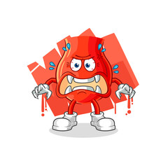 uvula monster vector. cartoon character
