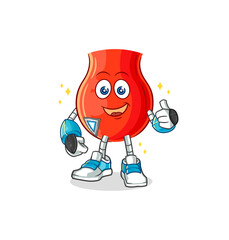 uvula robot character. cartoon mascot vector