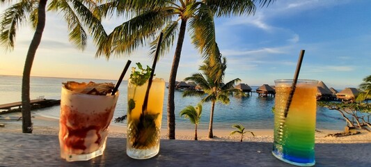 cocktail  sur la lagon de moorea