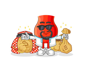 uvula rich arabian mascot. cartoon vector