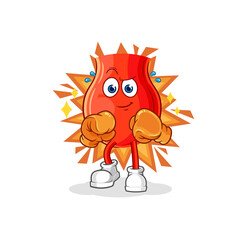 uvula boxer character. cartoon mascot vector