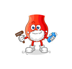 uvula shave facial hair vector. cartoon character