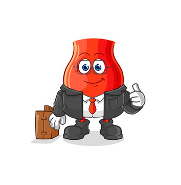 recommend clip art: uvula office worker mascot. cartoon vector