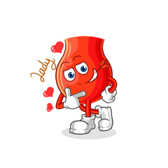 uvula flirting illustration. character vector