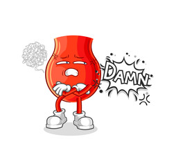 uvula very pissed off illustration. character vector