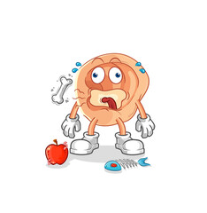 ear burp mascot. cartoon vector