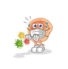 Obraz premium ear refuse viruses cartoon. cartoon mascot vector