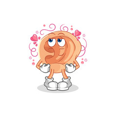 ear shy vector. cartoon character