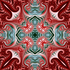 Square seamless fractal patterns. Beautiful bright background.