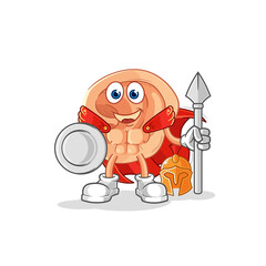 ear spartan character. cartoon mascot vector
