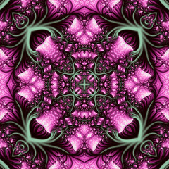 Square seamless fractal patterns. Beautiful bright background.