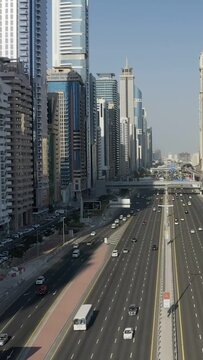 Traffic on the roads in the metropolis
