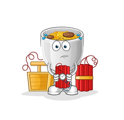 noodle cartoon character vector mascot