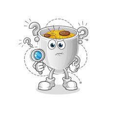 noodle cartoon character vector mascot