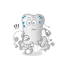 dog bone running illustration. character vector
