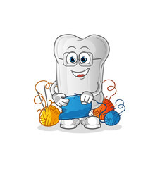 dog bone tailor mascot. cartoon vector