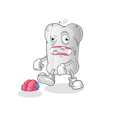 dog bone zombie character.mascot vector