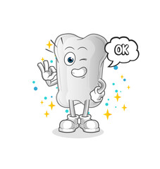 dog bone agree mascot. cartoon vector